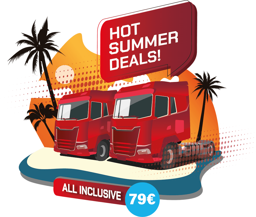 Hot Summer Deal bei TIP. Sattelzugmaschine für 79 Euro pro Tag mieten, all inclusive